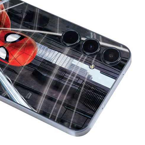 Marvel Spiderman Web Throw Galaxy A55 5G Skin